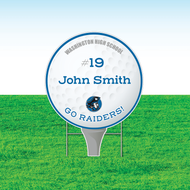 Golf Team Yard Signs, Rectangular or Contour Cut, Customizable