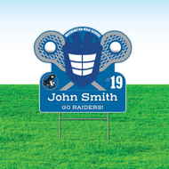 Lacrosse Team Yard Signs, Rectangular or Contour Cut, Customizable