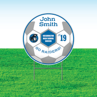 Soccer Team Yard Signs, Rectangular or Contour Cut, Customizable