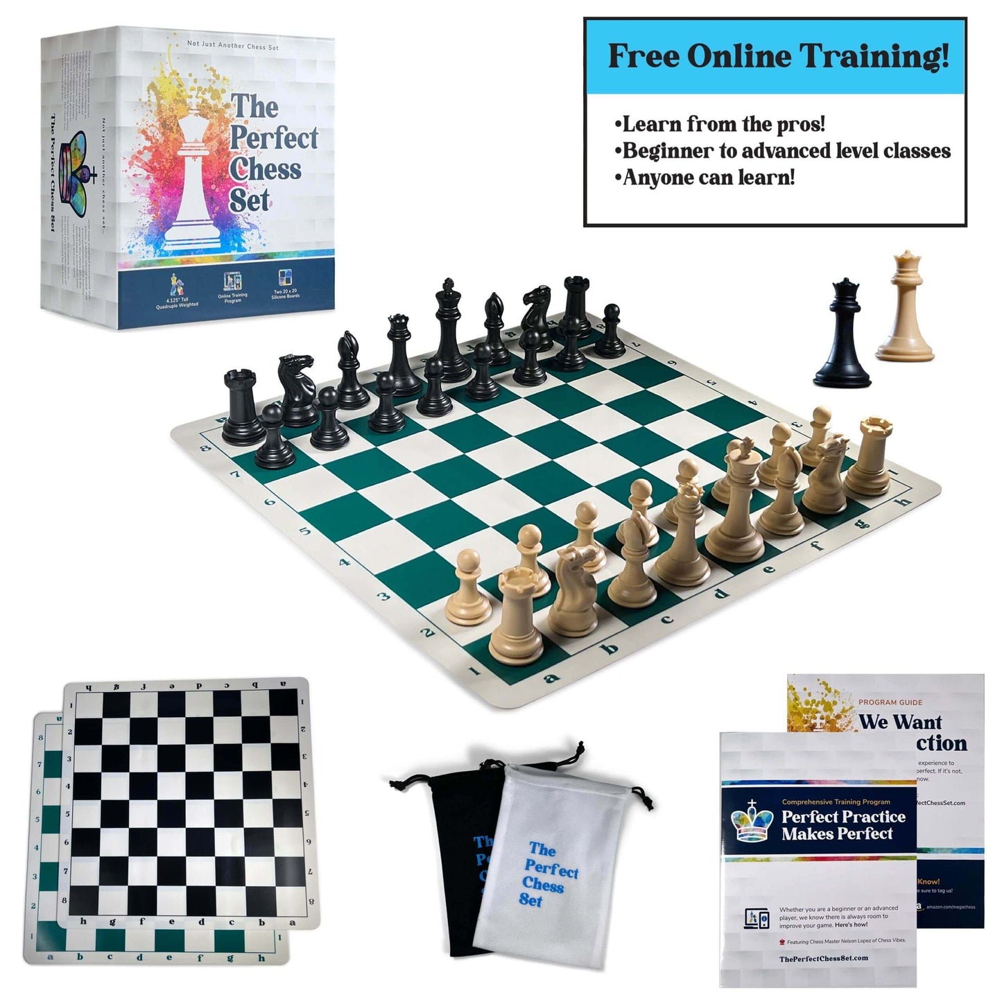 Staunton Quadruple Weighted Chess Set