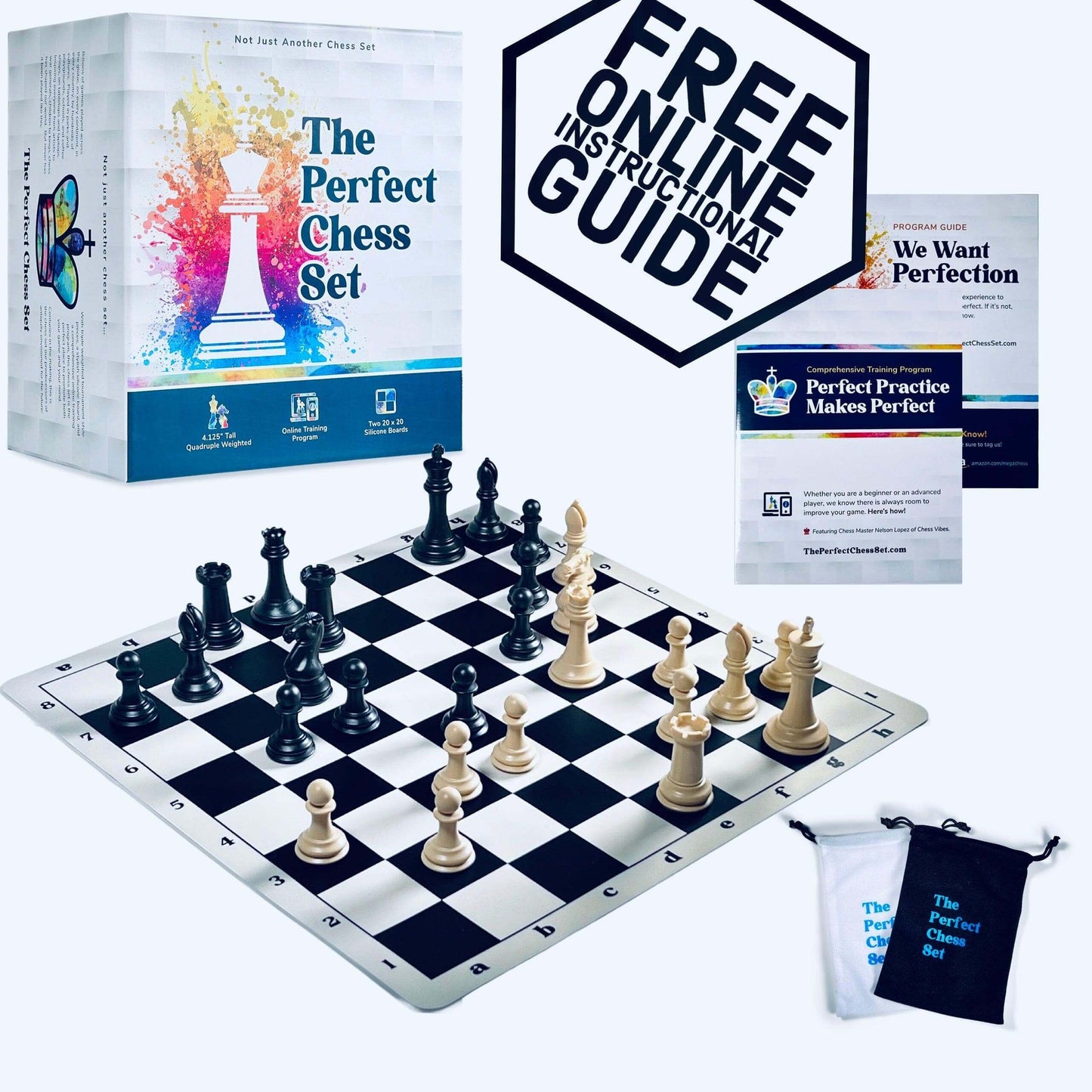 Staunton Quadruple Weighted Chess Set