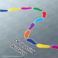 French Toe-to-Heel Footprints Super Stickers®