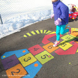 Robot Hopscotch® Reusable Playground Stencil