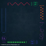 Fitness Activity Circuit Reusable Playground Stencil Package